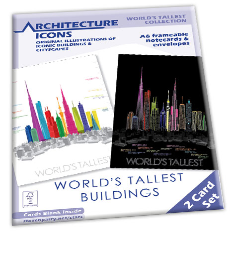 Worlds Tallest - 2  Card Set £6.99 Includes Tallest And Tallest Night Cards